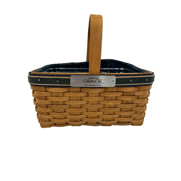 2007 Longaberger Collector's Club Member Basket w/Liner & Protector - Picture 1 of 5